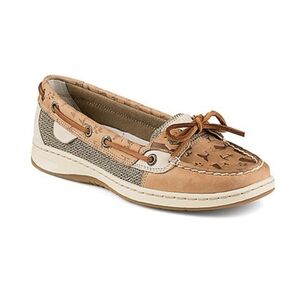 Sperry Top Sider Women’s Angelfish Whale Tail Embossed Slip On Boat Shoes 